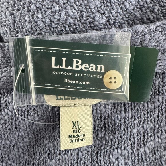 L.L. Bean Midweight Cotton Slub Sweater Henley Short-Sleeve XL NWT TP-3061 - Picture 7 of 10